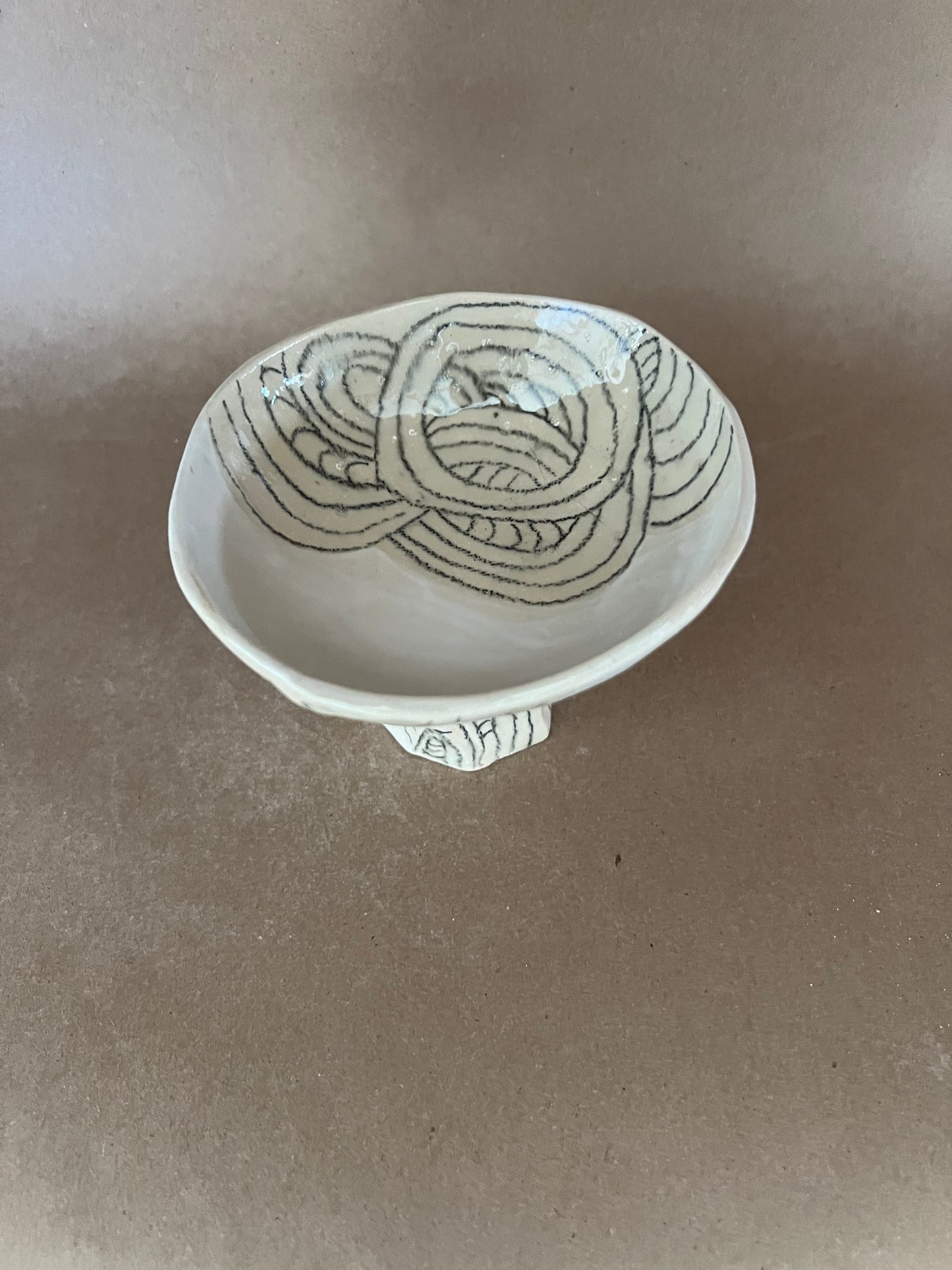 Rainbow pedestal bowl