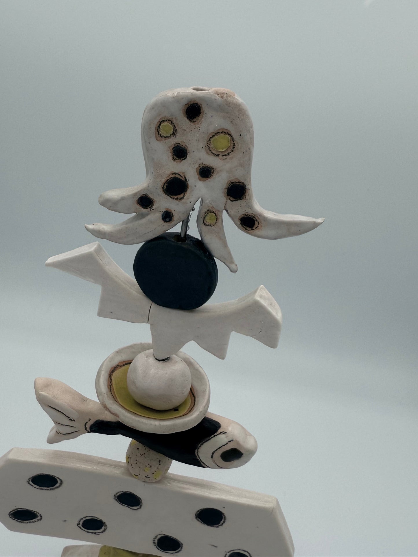 Totem octopus banner fish flower