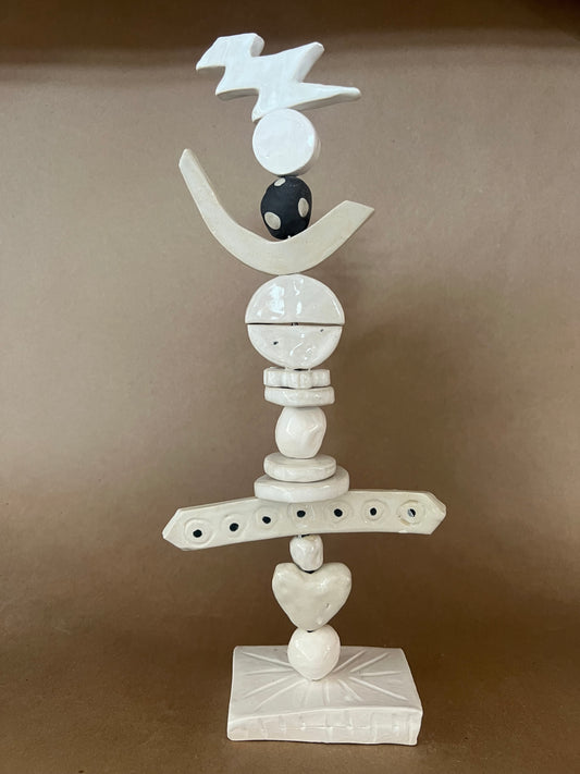 Totem lightning bolt rainbow flower heart