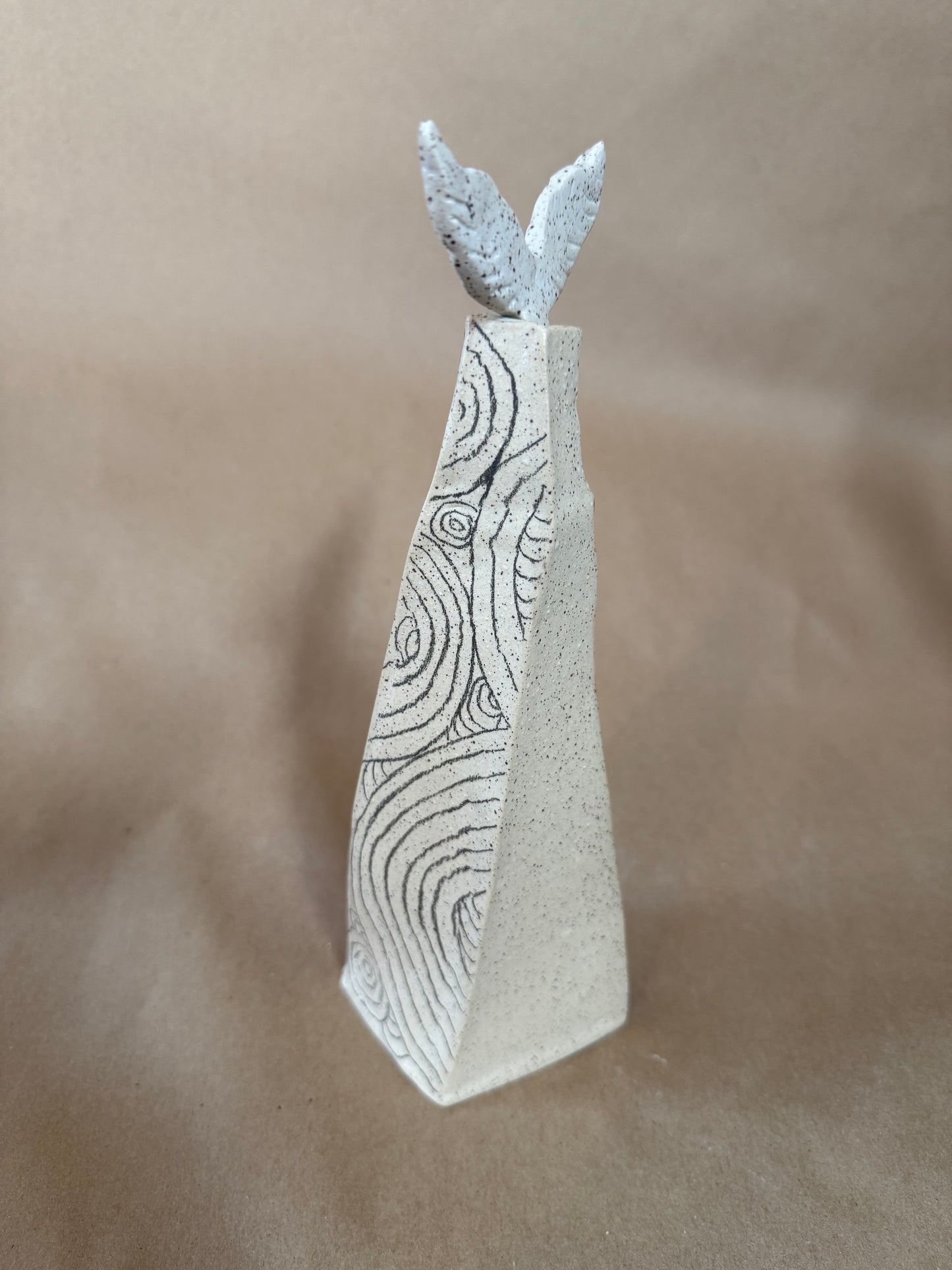 Rainbow spirit vase with wings