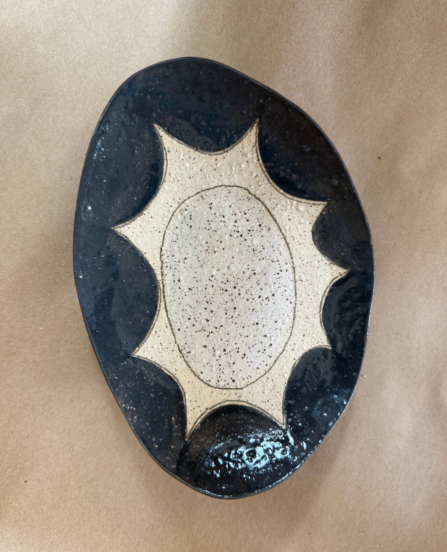 Sun footed platter 1
