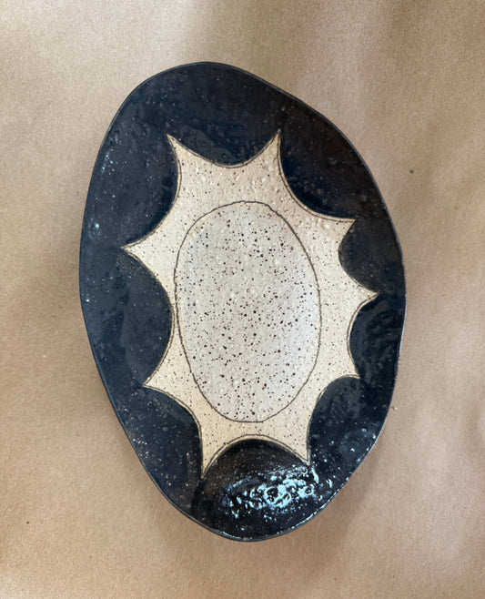Sun footed platter 1