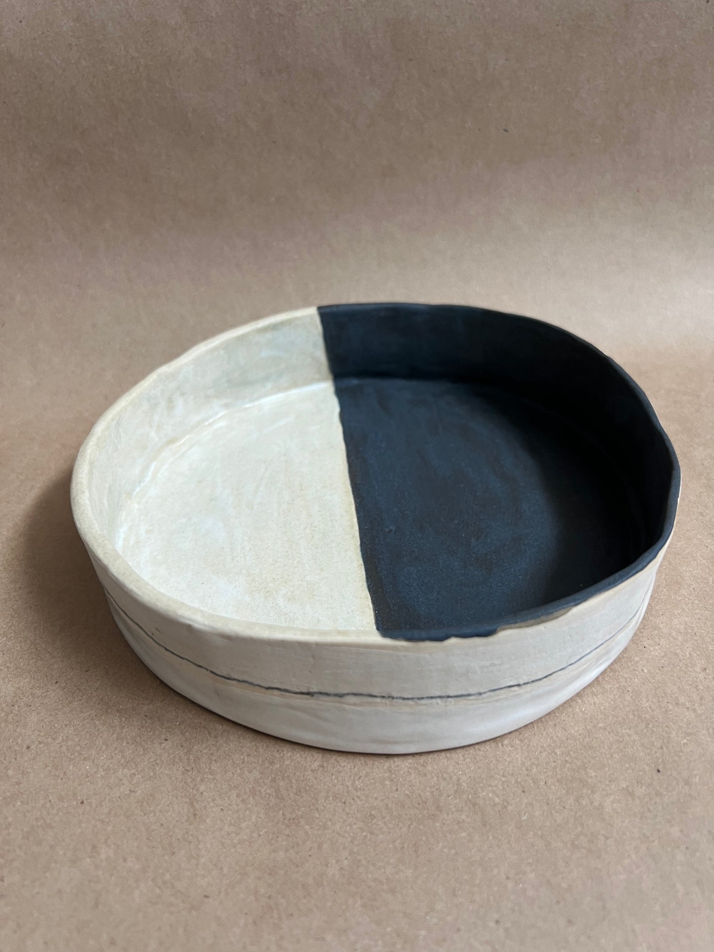 Black and white cookie dish
